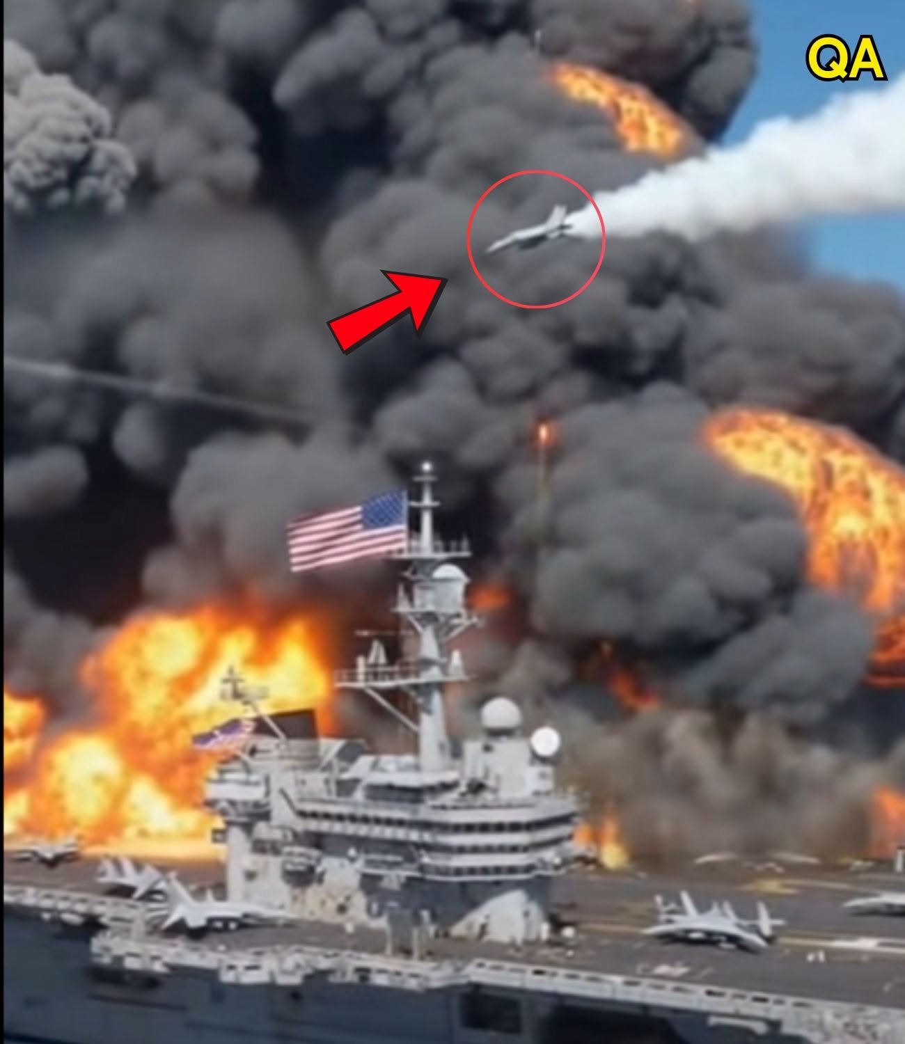 HT16. 13 minutes ago: Russian Su-57 pilot destroys US aircraft carrier carrying 700 tanks